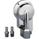 Custom Oil Filter Mount — 1/4" NPT fittings, fits Evolution-style oil filters, chrome