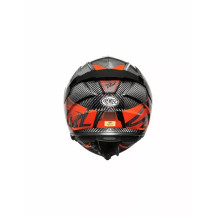 Casco Devil Carbon MN — Talla M, Negro/Rojo
