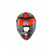 Casco Devil Carbon MN — Talla M, Negro/Rojo
