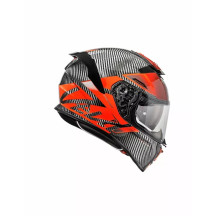 Casco Devil Carbon MN — Talla M, Negro/Rojo