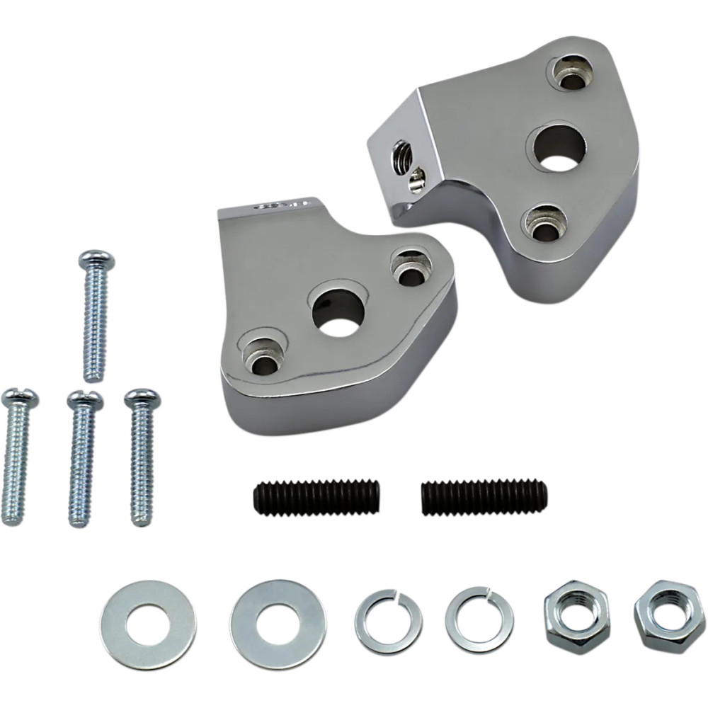 Shortie Rear Turn Signal Mounting Brackets — Chrome, Pair