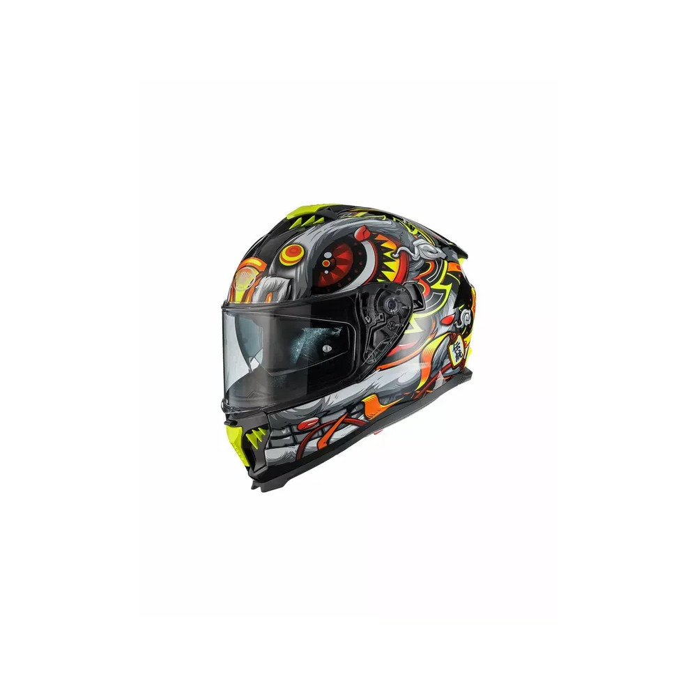 Casco Typhoon LY Gráfico — Talla S, Gris
