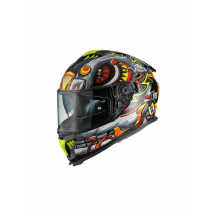 Typhoon LY Graphic Helmet — Size M, Full-face, Gray gloss