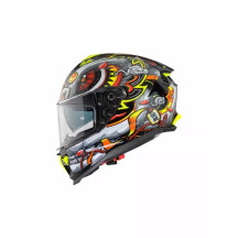 Typhoon LY Graphic Helmet — Size M, Full-face, Gray gloss