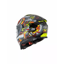 Casco gráfico Typhoon LY — L, gris, brillo