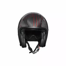 Casco Vintage Platinum Edition Carbon — XS, Negro brillo