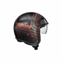 Casco Vintage Platinum Edition de Carbono — Talla S, Fibra de carbono/aramida, Negro brillo