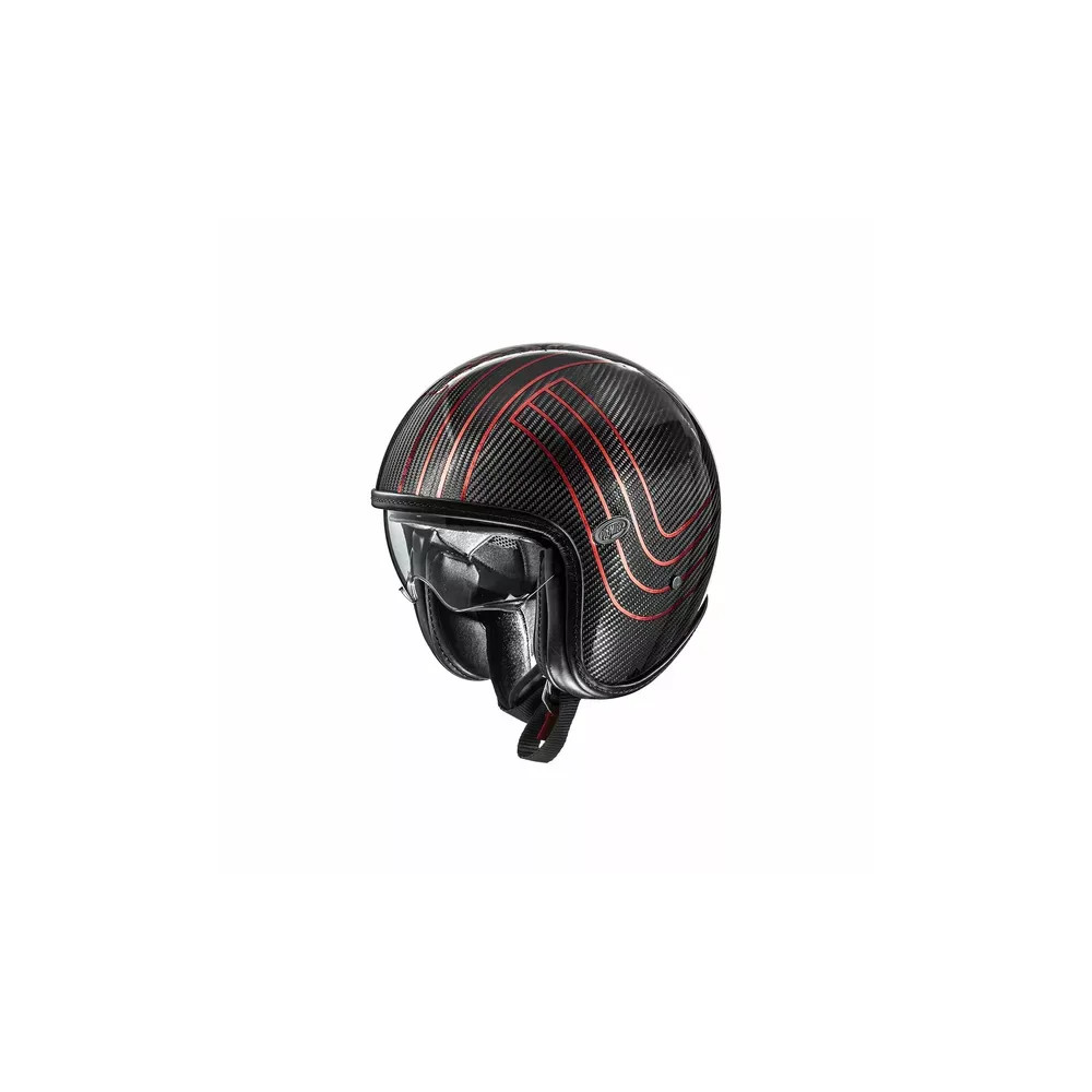 Casco Vintage Platinum Edition Carbon — Carbono y Aramida, Talla M, Negro Brillo