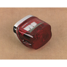 LED Taillight — 1-5/16" stud centers, Red lens, Chrome housing