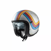 Casco Vintage Platinum Edition — Talla S, Plata brillo
