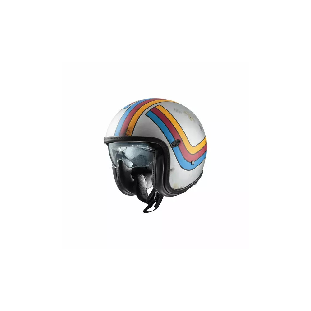Casco Vintage Platinum Edition — Talla M, Abierto, Plata