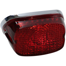 LED Taillight — 1-5/16" stud centers, Red lens, Chrome housing
