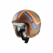 Casco Vintage Platinum Edition — Talla L, marrón mate