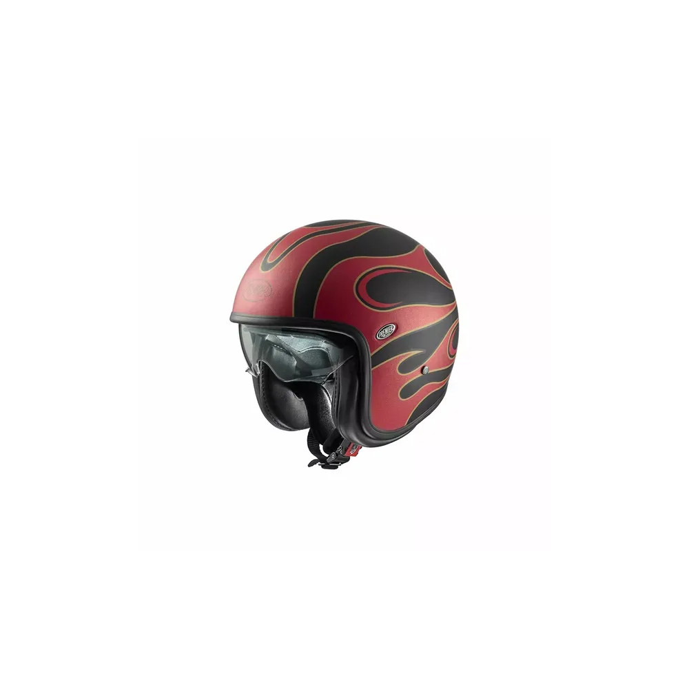 Casco Vintage FR — Talla L, Rojo mate