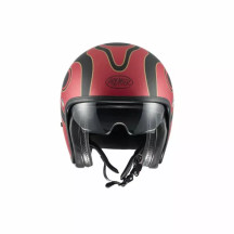 Casco Vintage FR — XL, abierto, rojo mate