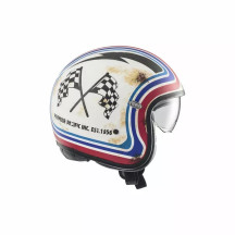 Casco Vintage — Talla M, Abierto, Visera interna ahumada