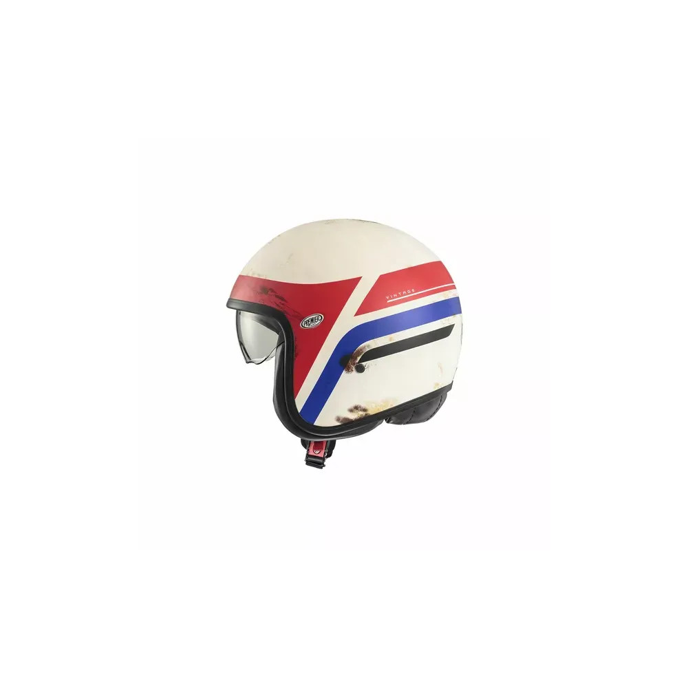 Casco Vintage — Talla S, Blanco mate