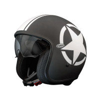 Vintage Star Helmet — Size M, Matte Black