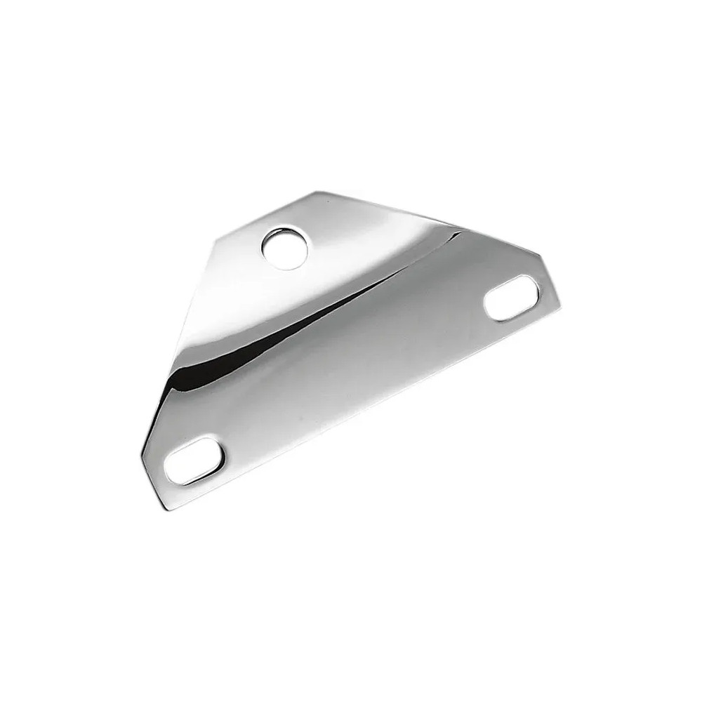 Bottom-Mount Headlight Bracket — 1-7/8" wide, front mount, Chrome