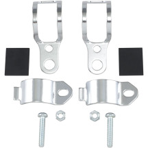 Universal Fork-Mount Marker Light Brackets — 35–39 mm, Chrome