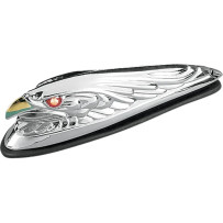Eagle Head Front Fender Ornament — 38.1 mm (1-1/2"), chrome, front mount