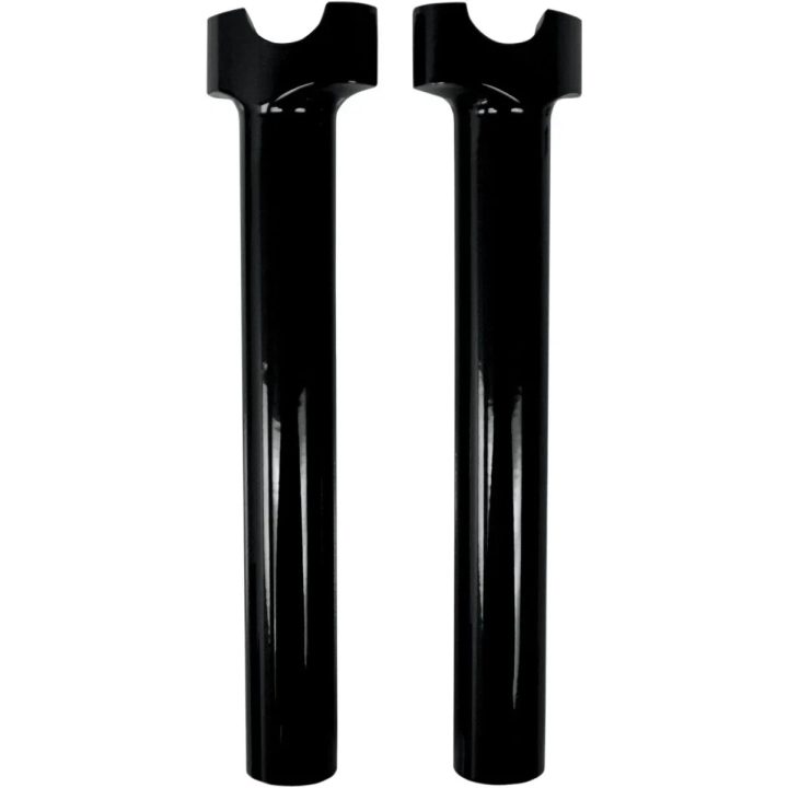 Elevadores de manillar Buffalo de aluminio billet — 1" de sujeción, 10" de subida, negro brillo