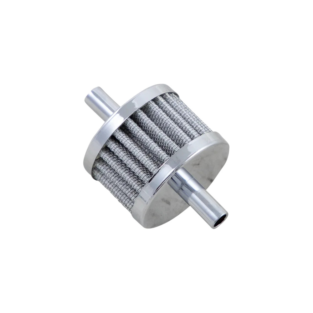 Filtro respiradero de cárter de repuesto — 1-1/2" x 2", entrada 3/8", cromado