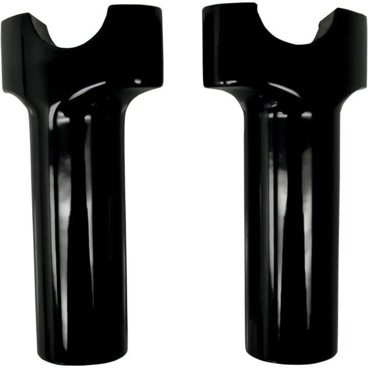 Elevadores de manillar Buffalo Billet de aluminio — 1" de sujeción, 4" de altura, negro brillo