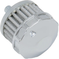 Filtro de repuesto para respiradero de cárter — aluminio, cromado