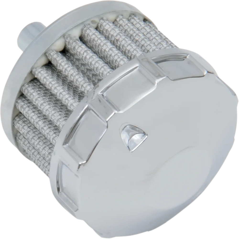 Filtro de repuesto para respiradero de cárter — aluminio, cromado