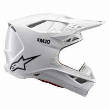 Casco Supertech M10 Sólido — Talla XS, Blanco, Fibra de carbono