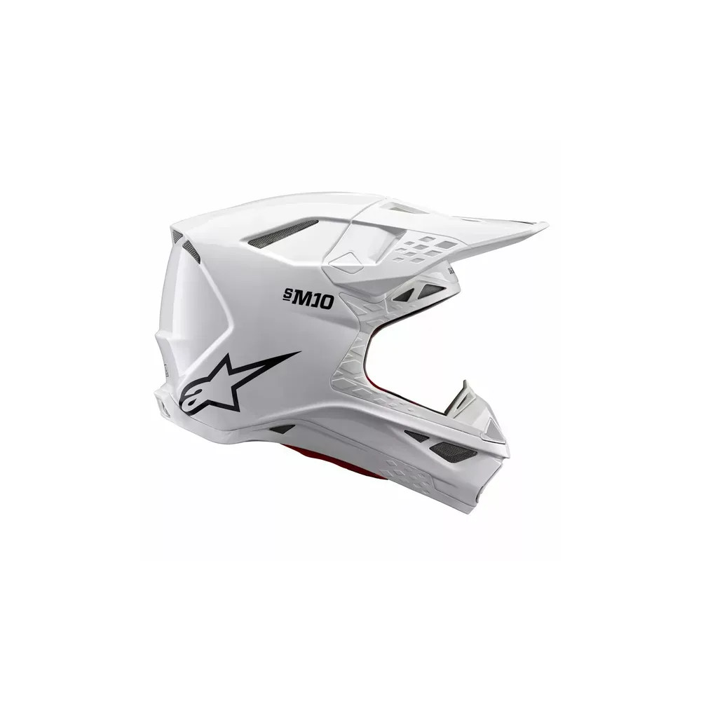 Casco Supertech M10 Sólido — Talla XS, Blanco, Fibra de carbono
