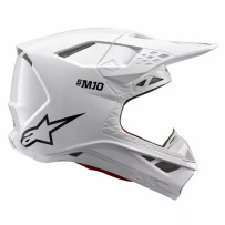 Casco Supertech M10 Sólido — Talla S, Blanco, acabado brillante