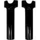 Elevadores Buffalo de aluminio mecanizado — 6" de elevación, diámetro de sujeción 1", negro brillante