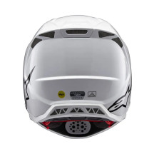 Casco Supertech M10 Sólido — Talla L, Blanco brillo, Carcasa fibra de carbono