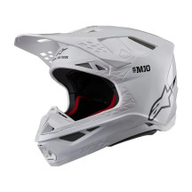 Casco Supertech M10 sólido — 2XL, Blanco brillo, compuesto carbono/aramida