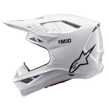 Casco Supertech M10 sólido — 2XL, Blanco brillo, compuesto carbono/aramida