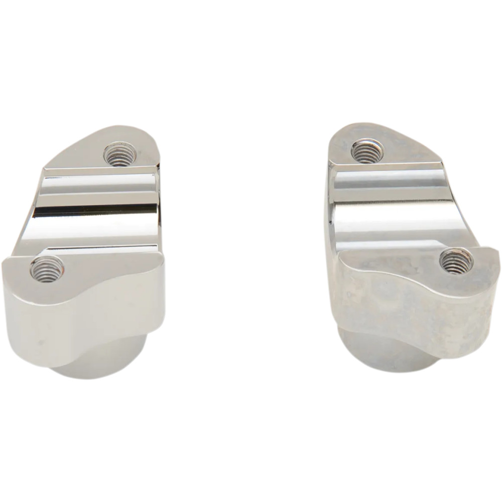 Buffalo Billet Aluminum Handlebar Risers — 1 in clamping, 1-1/2 in rise, Chrome