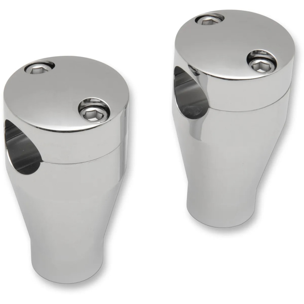 Casquillos elevadores de manillar — Elevación 76,2 mm (3"), Abrazadera 25,4 mm (1"), Rosca 1/2-20, Cromo