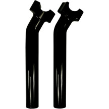 Buffalo Billet Aluminum Handlebar Risers — 1" clamping, 9-1/2" rise, 1" pullback, Black Gloss