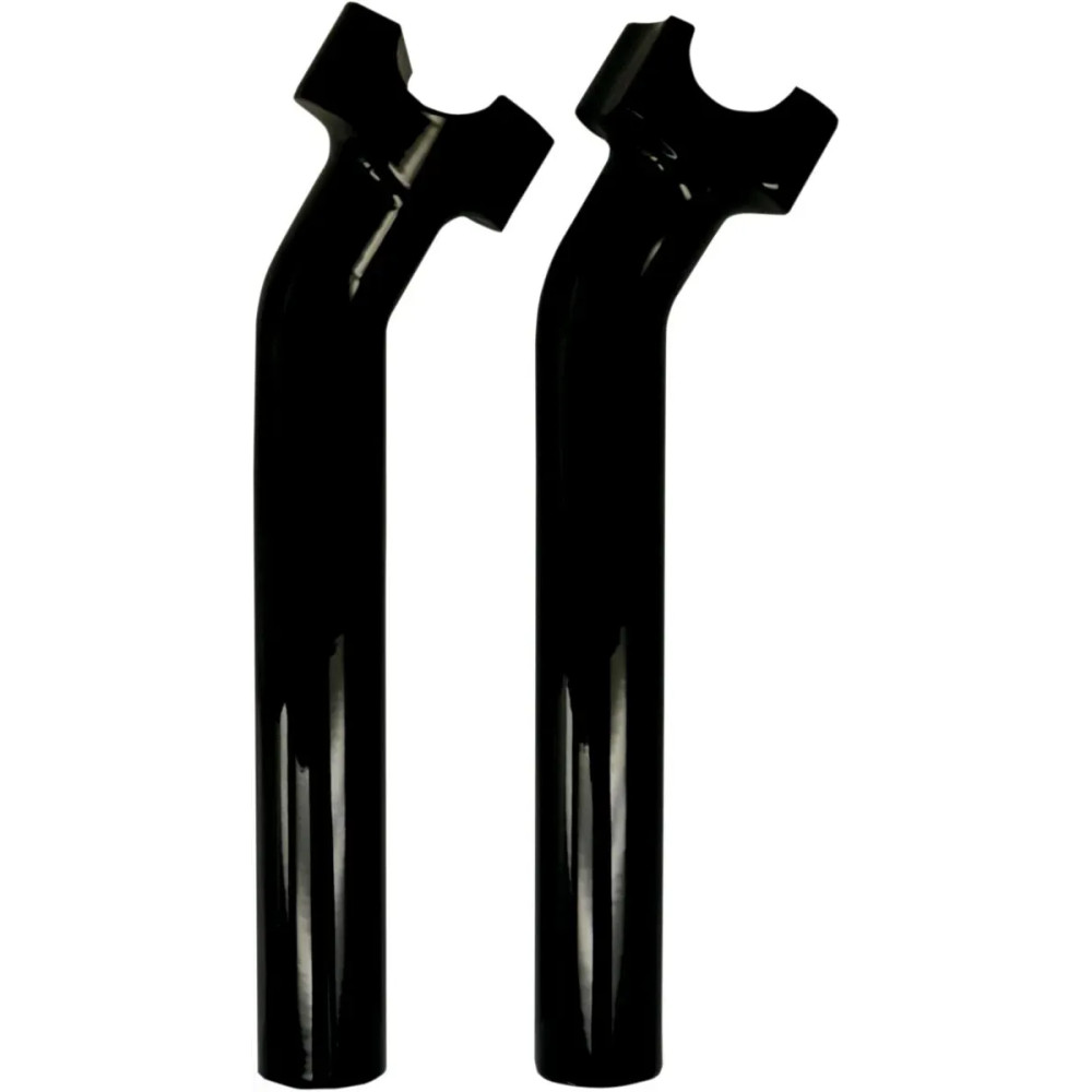 Buffalo Billet Aluminum Handlebar Risers — 1" clamping, 9-1/2" rise, 1" pullback, Black Gloss
