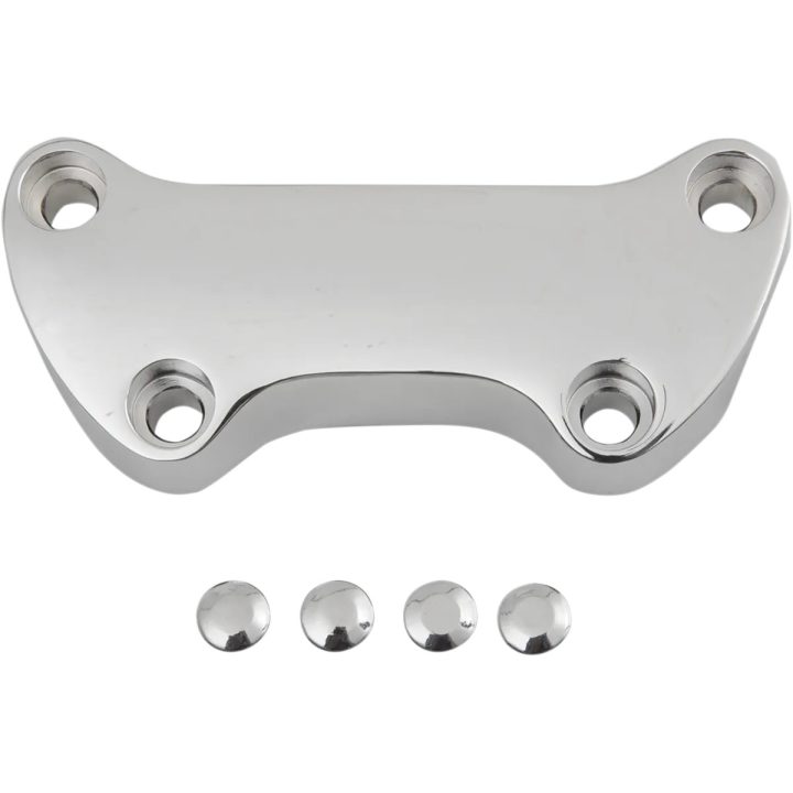Abrazadera del manillar — 25.4 mm (1") de sujeción, compatible con la mayoría de los modelos '74–'17 con separadores a 3-1/2" en