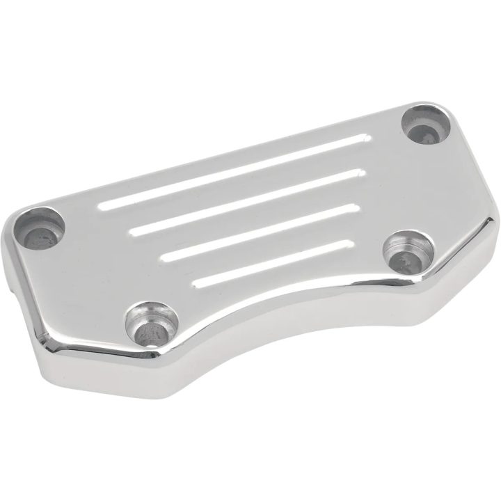 Abrazadera para manillar Buffalo — 25,4 mm (1") diámetro de sujeción, compatible con risers de 3-1/2" entre centros, cromado