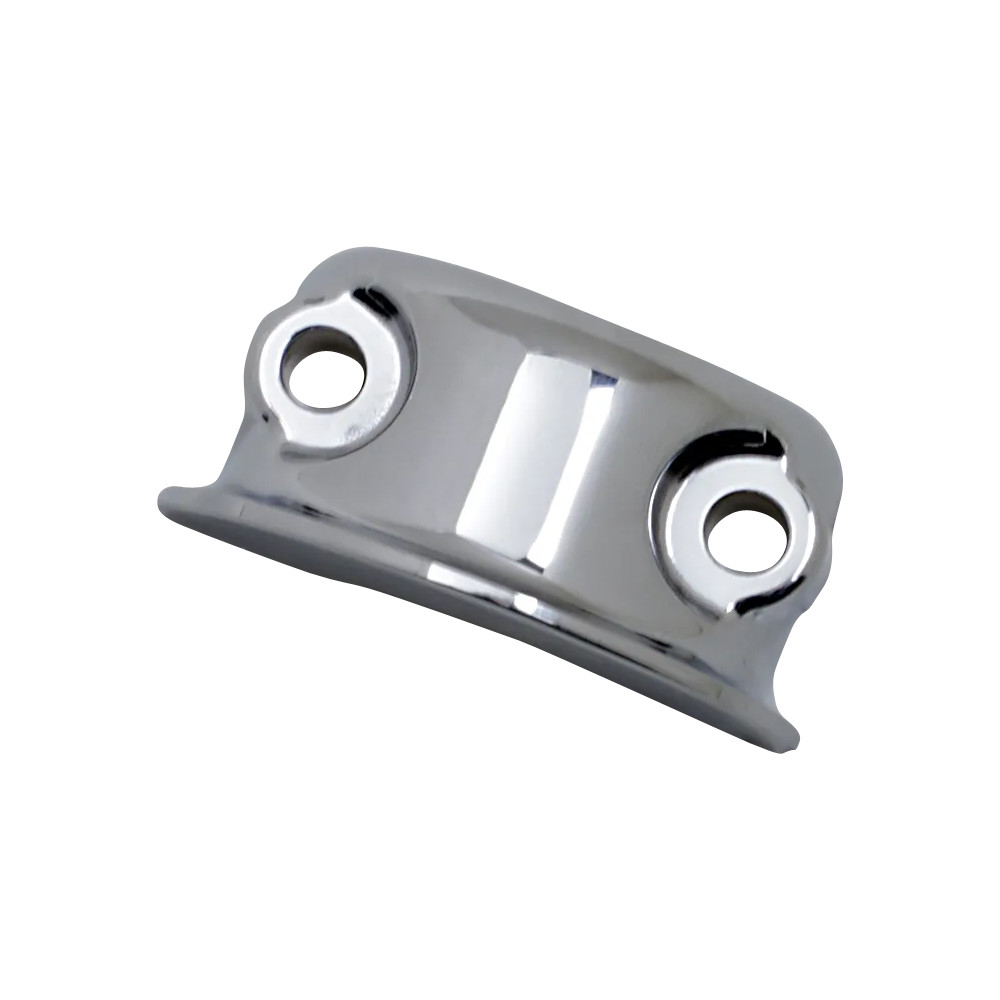 Brake/Clutch Control Clamp Half — Chrome