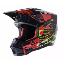 Casco Supertech M5 Rash — M, Negro Brillante