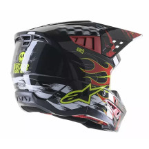 Casco Supertech M5 Rash — M, Negro Brillante