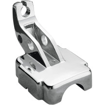 Clutch Lever Bracket — left mount, chrome