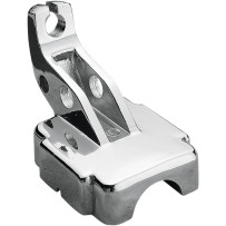 Clutch Lever Bracket — left mount, chrome