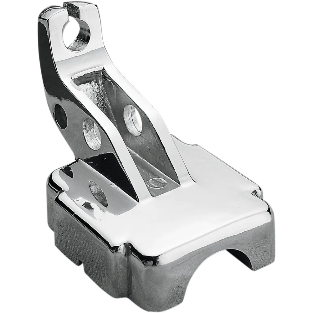 Clutch Lever Bracket — left mount, chrome