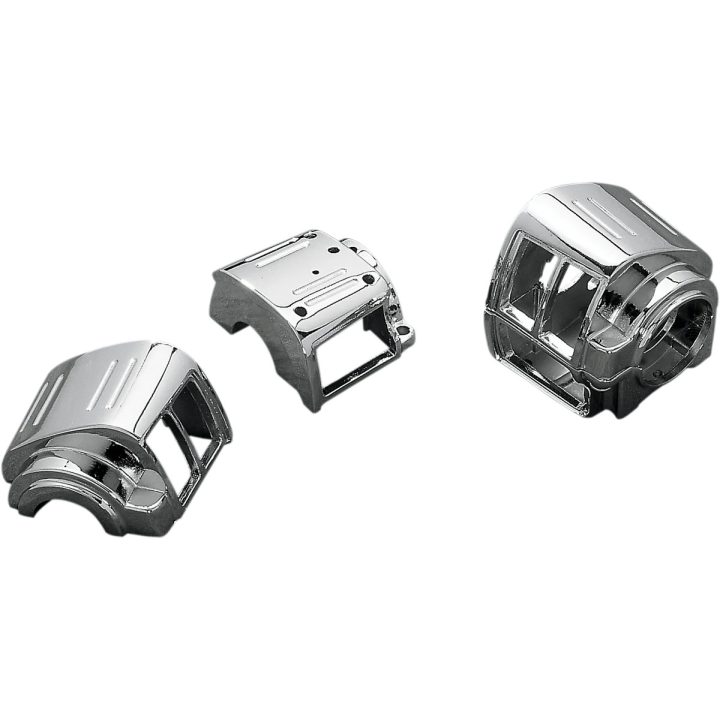 Kit de carcasa de interruptores para manillar — 25.4 mm (1\") abrazadera, cromado